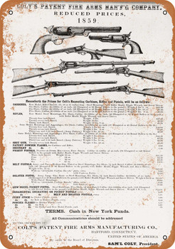 1859 Colt Firearms - Metal Sign