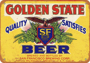 Golden State Beer - Metal Sign