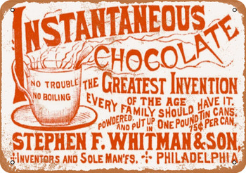 Whitman's Instantaneous Hot Chocolate - Metal Sign