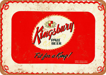 Kingsbury Pale Beer - Metal Sign