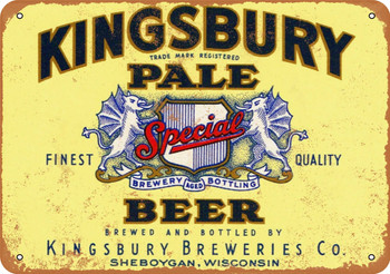 Kingsbury Pale Special Beer - Metal Sign