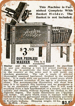 Peerless Washing Machine - Metal Sign