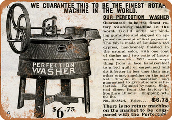 Perfection Washing Machine - Metal Sign