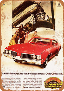 1969 Oldsmobile Cutlass S - Metal Sign