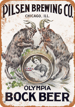 Olympia Bock Beer - Metal Sign