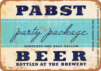 Pabst Beer Family Package - Metal Sign