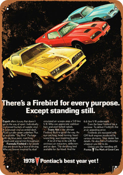 1978 Pontiac Firebird - Metal Sign