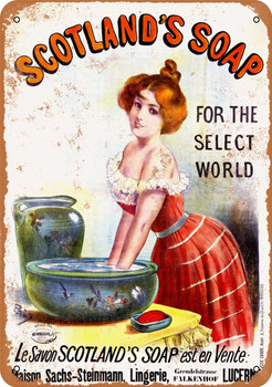 1893 Scotland's Soap - Metal Sign