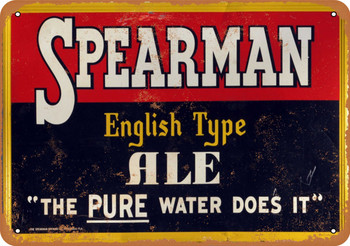 Spearman English Type Ale - Metal Sign