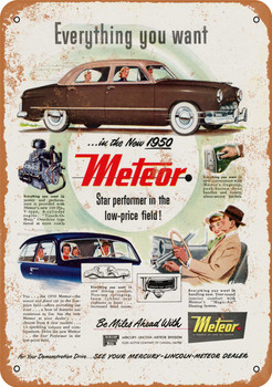 1950 Meteor - Metal Sign
