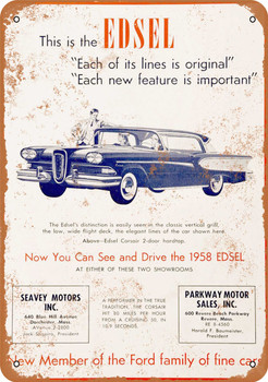 1958 Edsel - Metal Sign 4