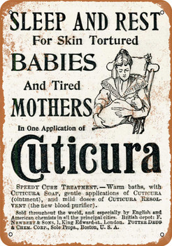 1896 Cuticura Soap - Metal Sign
