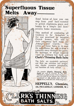 1922 Clark's Thinning Bath Salts - Metal Sign