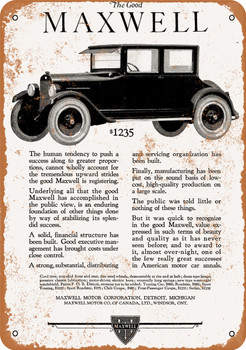 1923 Maxwell Four-Passenger Coupe - Metal Sign