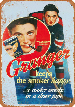 1930 Paul Thompson for Granger Pipe Tobacco - Metal Sign