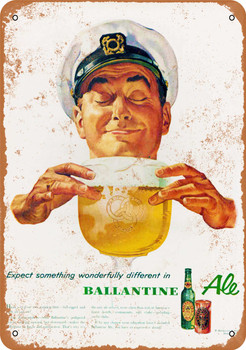 1950s Ballantine Beer - Metal Sign