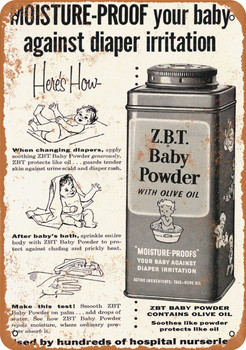 1958 Z.B.T Baby Powder - Metal Sign