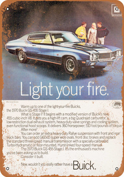 1970 Buick GS 455 Stage I - Metal Sign