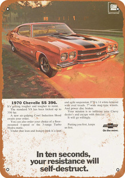 1970 Chevrolet Chevelle SS 396 - Metal Sign