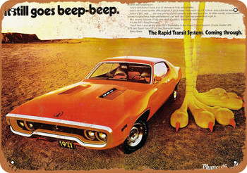 1971 Plymouth Muscle Cars - Metal Sign