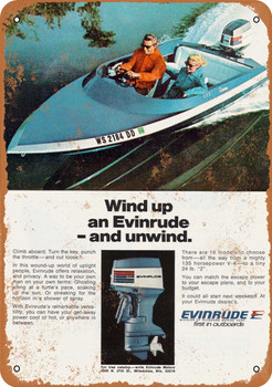 1973 Evinrude Boat Motors - Metal Sign