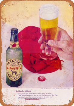 1948 Carling Red Cap Ale - Metal Sign