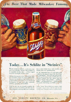 1937 Schlitz Beer - Metal Sign 2