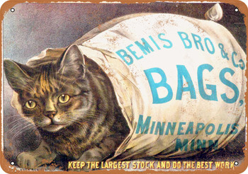 1885 Bemis Brothers Bags - Metal Sign