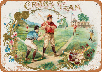 1890 Crack Team Cigars - Metal Sign