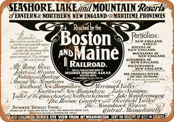 1903 Boston and Maine Railroad - Metal Sign