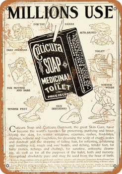1907 Cuticura Soap - Metal Sign
