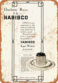 1909 Nabisco Sugar Wafers - Metal Sign