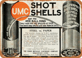 1909 UMC Shot Shells - Metal Sign 2
