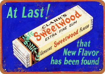 1927 Clark's Sweetwood Gum - Metal Sign