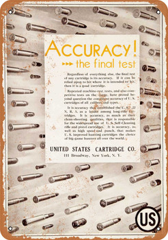 1929 United States Cartridge Ammunition - Metal Sign