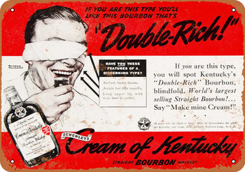 1939 Cream of Kentucky Bourbon Whiskey - Metal Sign