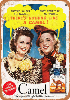 1943 Camel Cigarettes - Metal Sign