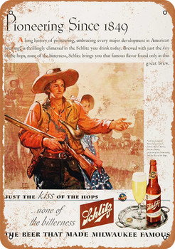 1943 Schlitz Beer - Metal Sign
