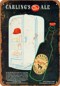 1947 Carling's Red Cap Ale - Metal Sign