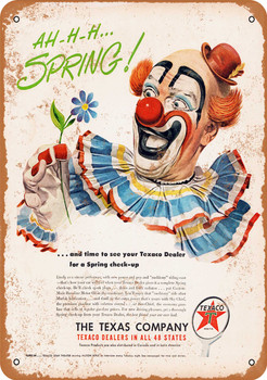 1950 Texaco Spring Check-Up - Metal Sign