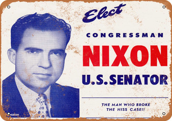 1950 Richard Nixon for Senate - Metal Sign