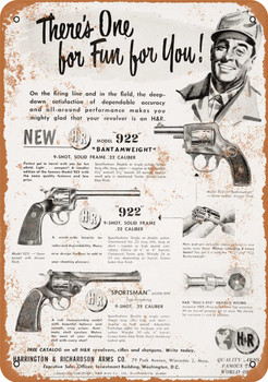 1951 Harrington & Richardson Revolvers - Metal Sign