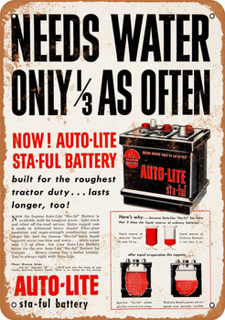 1953 Auto-Lite Car Batteries - Metal Sign