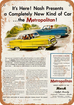 1954 Nash Metropolitan - Metal Sign