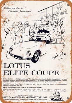 1959 Lotus Elite Coupe Metal Sign
