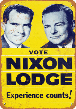 1960 Vote Nixon and Lodge - Metal Sign