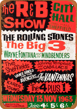 1963 Rolling Stones in Sheffield - Metal Sign