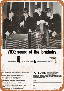 1963 Beatles for VOX - Metal Sign