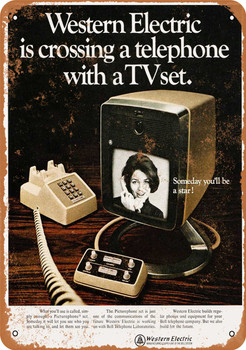1968 Western Electric Video Phone Someday - Metal Sign