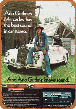 1975 Arlo Guthrie for Craig Car Stereo - Metal Sign